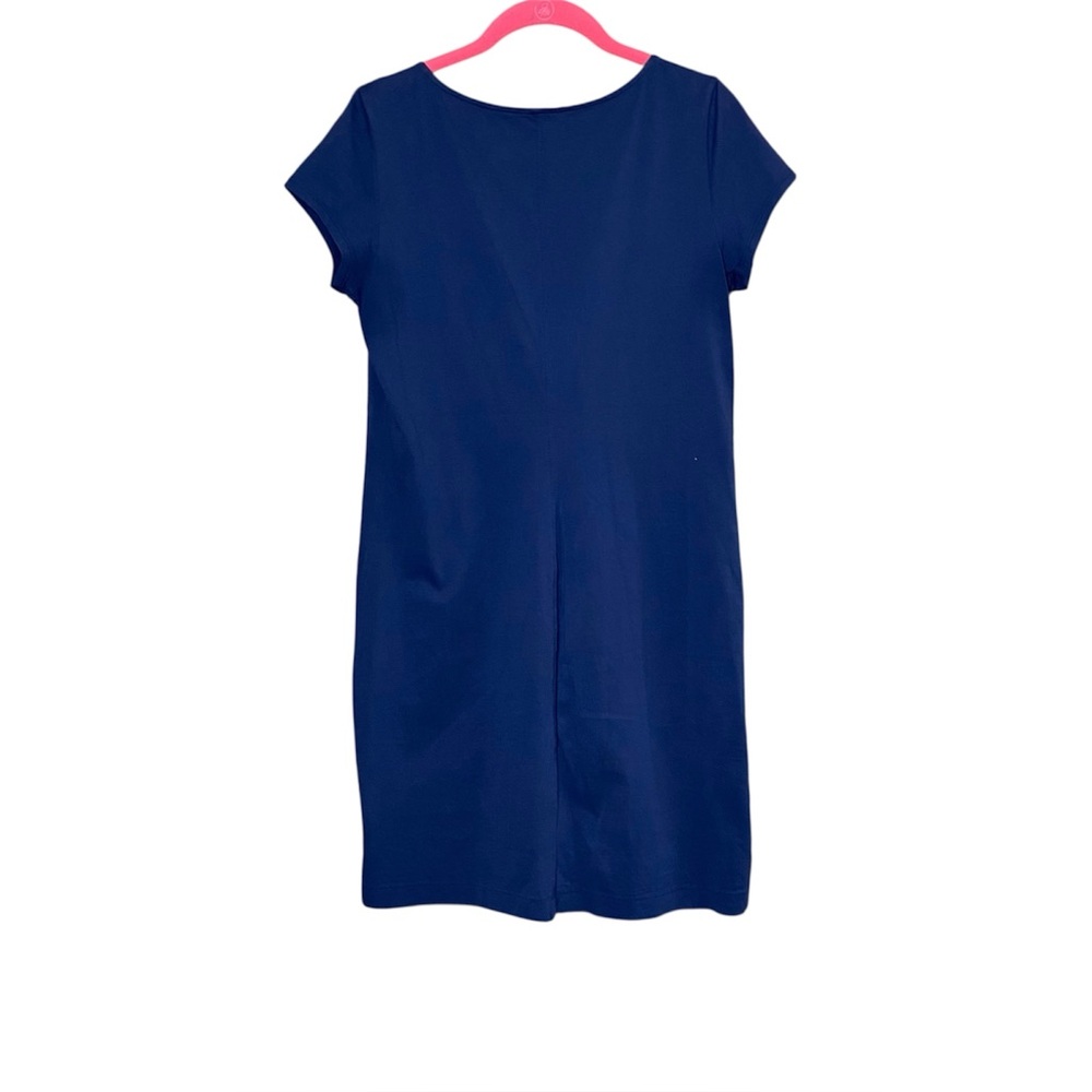 Lilly Pulitzer Brewster Navy T Shirt Dress Womens M - Picture 3 of 4